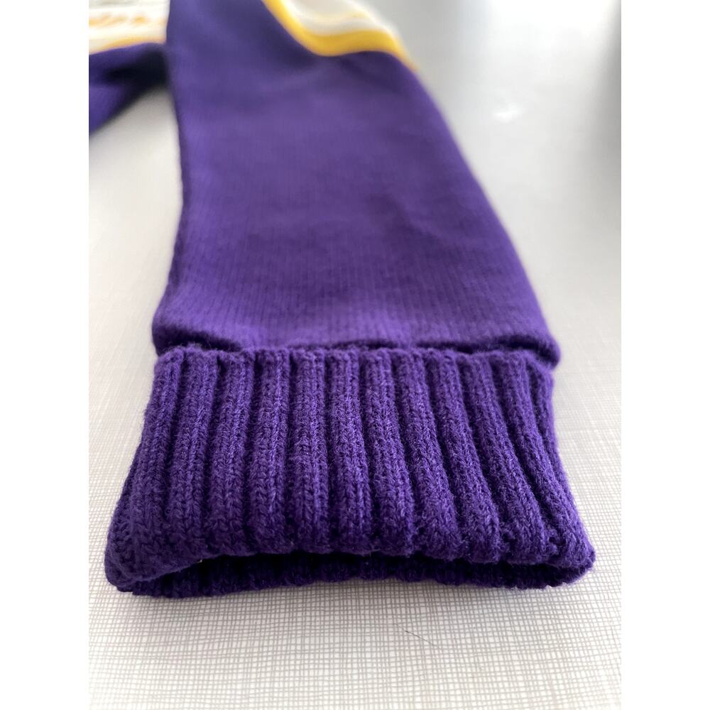 Dehan Sz L Vintage Cheerleader Sweater Purple Acrylic 80's Uniform Islanders - Picture 9 of 13